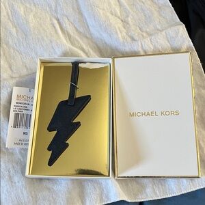 Michael Kors Designer Lightning Bolt Bag Charm Navy Blue, never used
